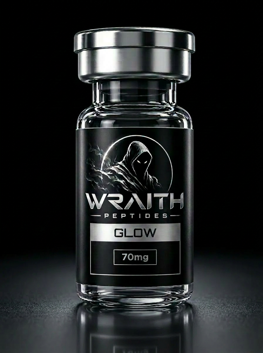 GLOW 70 mg research vial